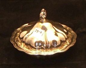 3 Piece Oneida Silver Plate Butter Dish