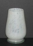 White Speckled Art Glass Vase