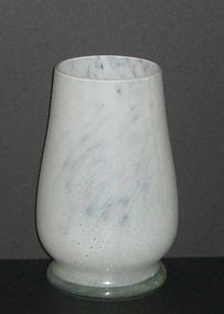 White Speckled Art Glass Vase