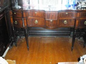 Sheraton Mahogany Sideboard with Inlay on Legs