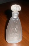 Tall Clear Frosted Perfume Bottle