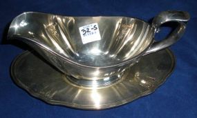 Gorham Silver Plated Gravy Boat w/Underplate