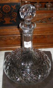 Cut Glass Ship's Decanter