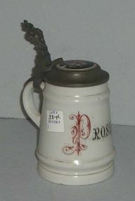 Hand painted stein with 