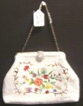 Seed Pearl Beaded Purse w/Areas of Good Tambour Work