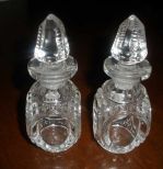 Pair of Clear Perfume Bottles