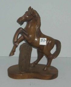Wood Horse Statue