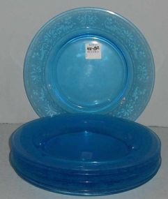 Depression Glass Blue Plates