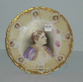 Limoges religious plate with angels
