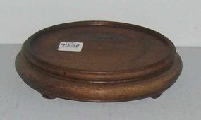 Round Wood Vase or Jar Stand