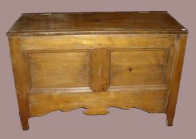 Large Plantation made Grain or Sugar Chest with Shaped Skirt
