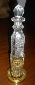 Perfume Bottle In Gold Holder