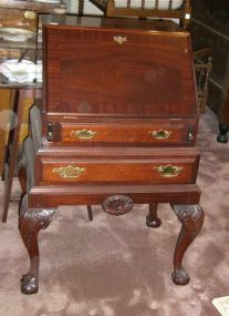 Mahogany Chippendale Style Ladies Drop Front Desk