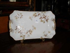 Limoges dresser tray with gold flowers