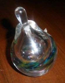 Art Glass Perfume Bottle with Rainbow Colors