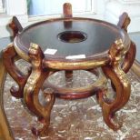 Teak Round Palace Urn Stand