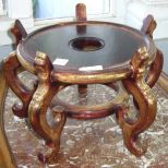 Teak Round Palace Urn Stand