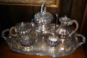 Silver Plate Tea and Coffee Serving Set