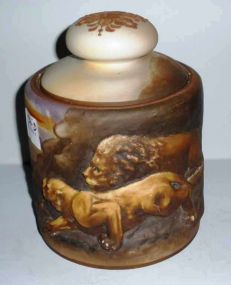 Nippon Humidor w/Raised Lion Scene