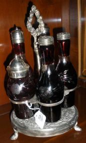 5 Bottle Bohemian Castor Set