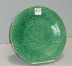 Majolica Green Leaf Plate