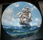 Signed Stobart Royal Doulton Plate of Ship