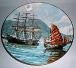 Signed Stobart Royal Doulton Plate of Sailing Boats