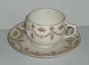 Cup and Saucer with Petit Pink Roses