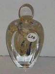 Art Glass Perfume Bottle in Blue in Gold