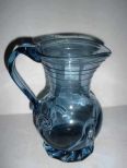 Blue South Jersey Glass Pitcher