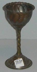 Copper goblet with twisted stem