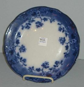 Blue & white Brunswick plate with flowers
