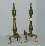 Pair Brass Andirons