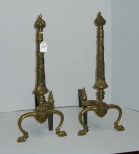 Pair Brass Andirons