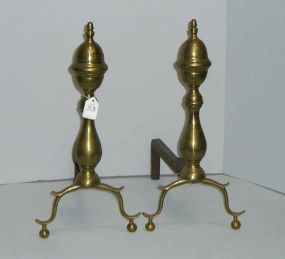 Pair of Brass Andirons