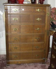 Lockside large chest of 6 drawers with Drop Front Desk