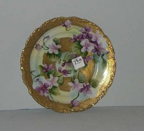 Nippon Purple Flowered Plate