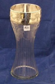 Clear Etched Vase