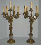 Pair 5 Light Candelabra