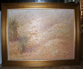 Oil on Board Dewitt Lobrano Desert Scene