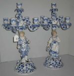 Pair of Meissen Candelabras