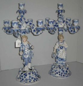 Pair of Meissen Candelabras