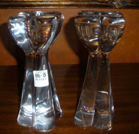 Pair of Baccarat Crystal Candlesticks