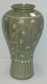 Korean Celadon Decorated Vase