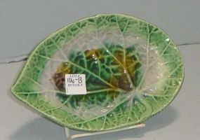 Majolica Leaf Shaped Dish