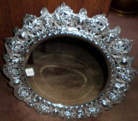 Silver Plated Frame w/Beveled Glass Plateau