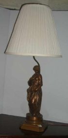 Pair of Bronze Metal Lamps