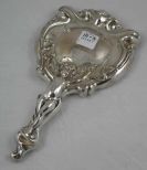 Silver Plate Art Nouveau Mirror