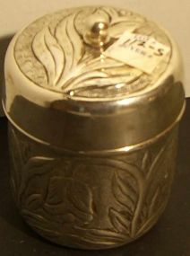 Silver Plate Round Cover Box