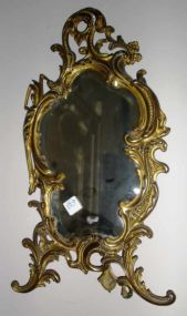 Ornate French Brass Mirror